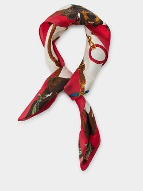 Zara 100% silk Dachshund print, multicolored ,55x 55 cm